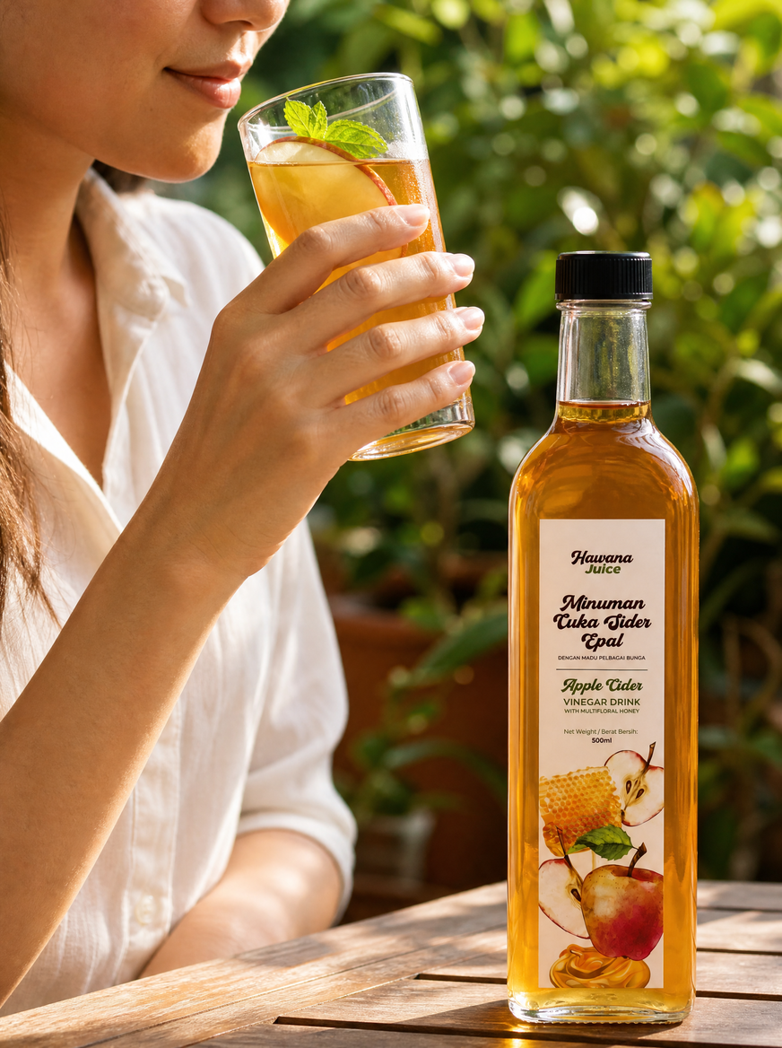 Hawana Juice pomegranate concentrate in a Malaysian kitchen